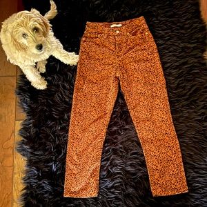 levi's leopard print wedgie corduroys